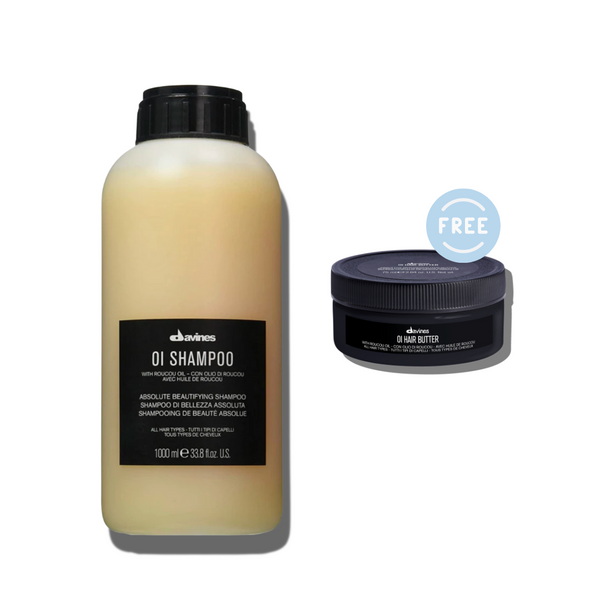 Davines OI Shampoo 1000ml | FREE OI HAIR BUTTER 75ML