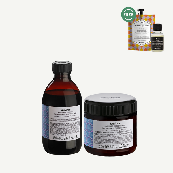 Davines ALCHEMIC Shampoo + Conditioner in SILVER I FREE TCC Wake up & Oi Oil 20ml