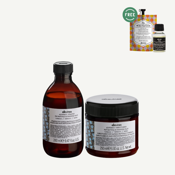 Davines ALCHEMIC Shampoo + Conditioner in TOBACCO I FREE TCC Wake up & Oi Oil 20ml