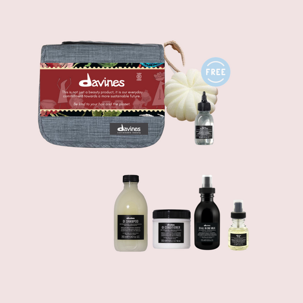 Davines OI Shampoo 280ml + OI Conditioner 250ml + OI All-In-One Milk 135ml + OI Oil 50ml | FREE OI Liquid Luster 100ml