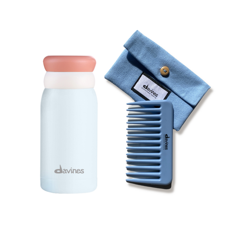 Tumbler (Blue) + Recycled Plastic Hair Comb