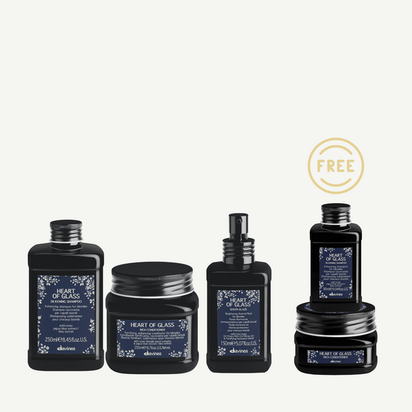 Davines HEART OF GLASS Shampoo + Conditioner + Intense Treatment I FREE Travel Size Set 90ml (Copy)