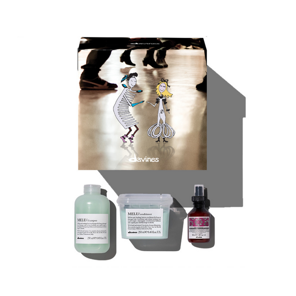 Davines MELU Shampoo + Conditioner + REPLUMPING Hair Filler Superactive - DAVINES I SUSTAINABLE BEAUTY