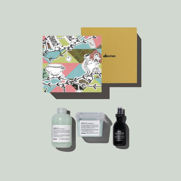 Davines MELU Shampoo + Conditioner + OI Milk