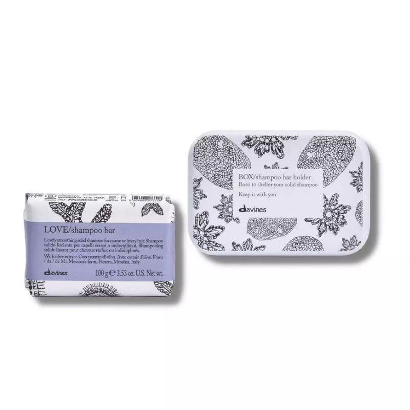 Davines LOVE SMOOTH Shampoo Bar with Case