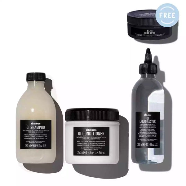 OI Shampoo + OI Conditioner + OI Liquid Luster | FREE OI Hair Butter 75ml