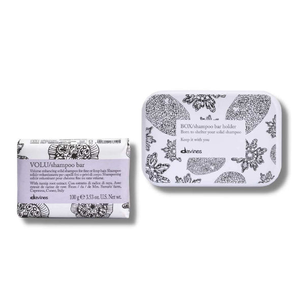 Davines VOLU Shampoo Bar with Case